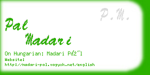 pal madari business card